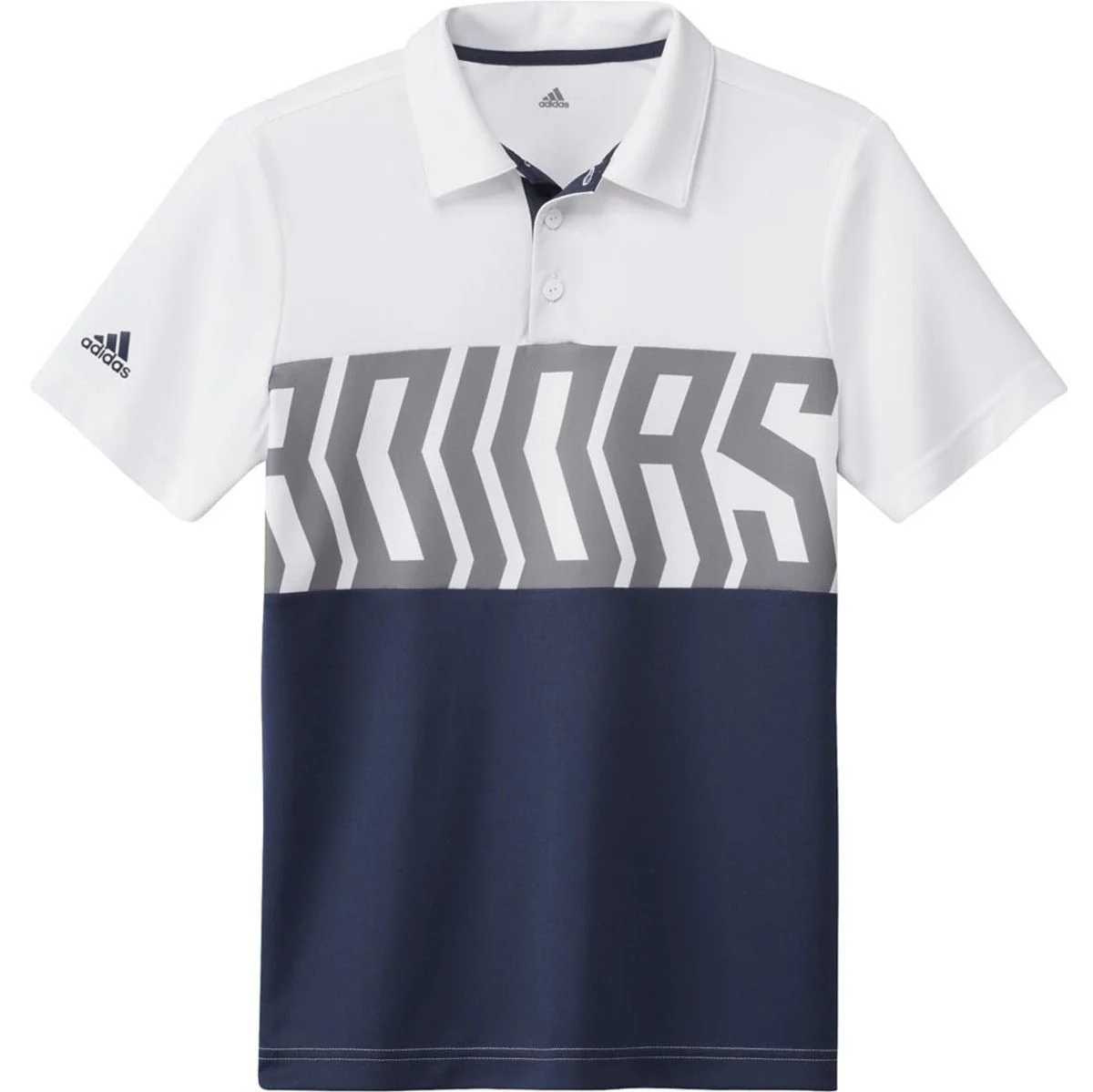 Adidas Junior Boys Print Colorblock Polo