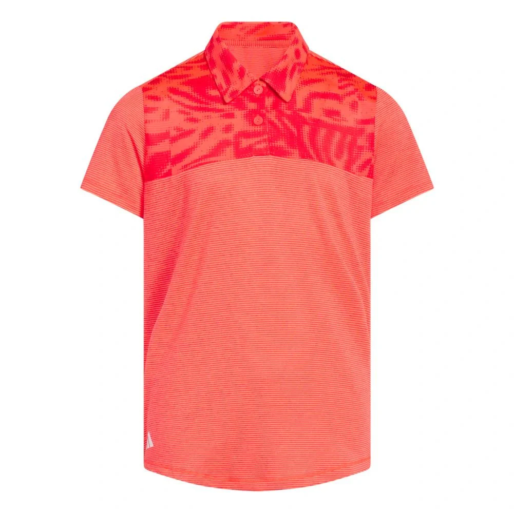Adidas Junior Girls Ottoman Printed Golf Polo