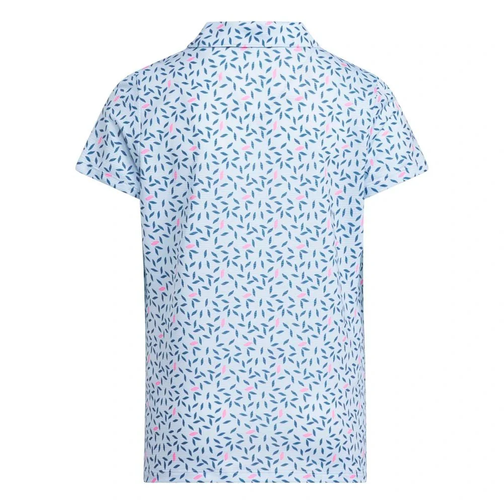 Adidas Junior Girls Printed Golf Polo - Image 2
