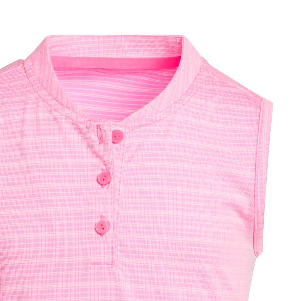 Adidas Junior Girls Sleeveless Golf Polo - Image 3