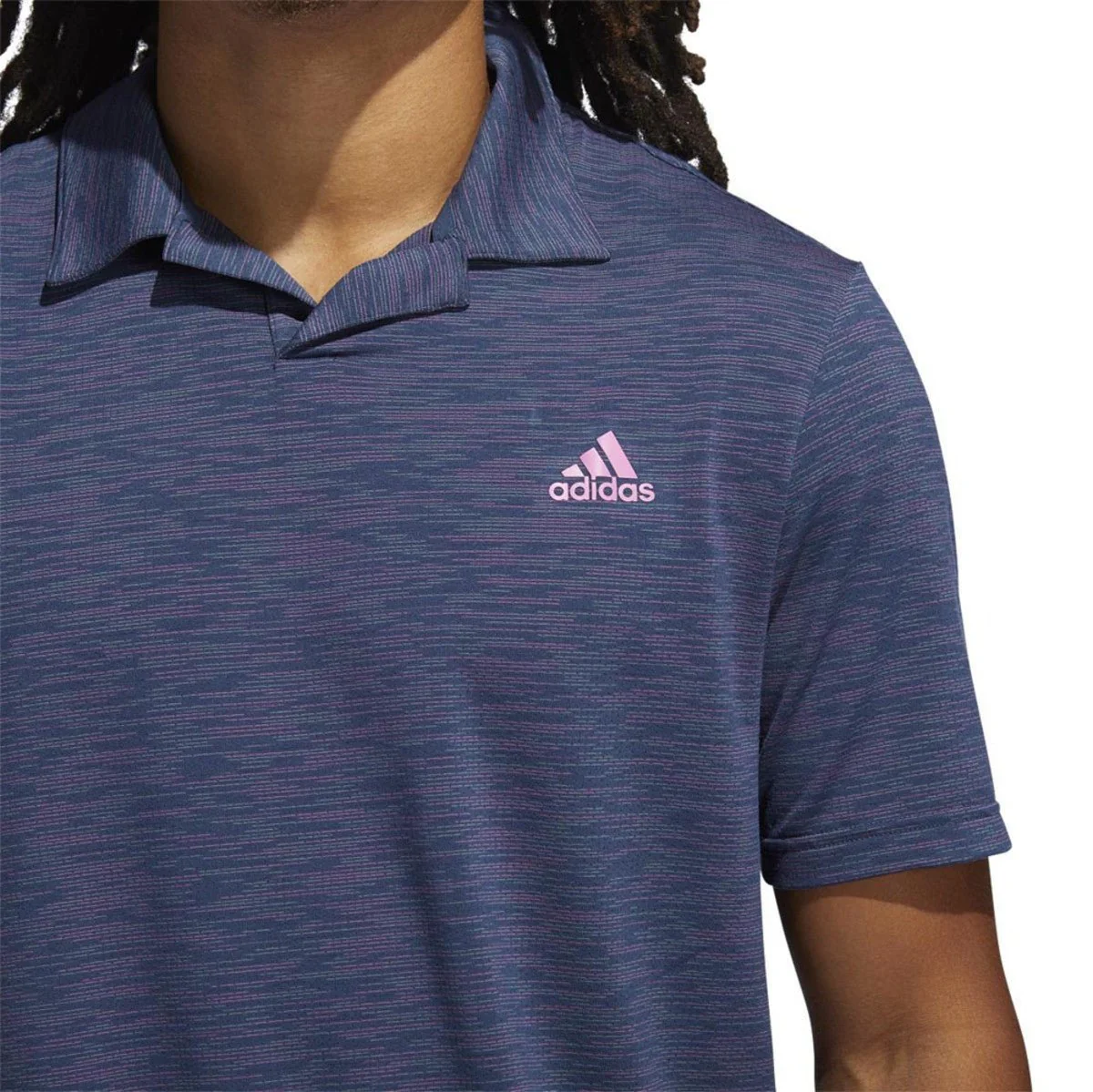 Adidas Mesh Broken Stripe Polo - Image 8