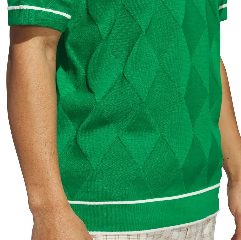 Adidas Originals Argyle Knit Golf Polo - Image 5