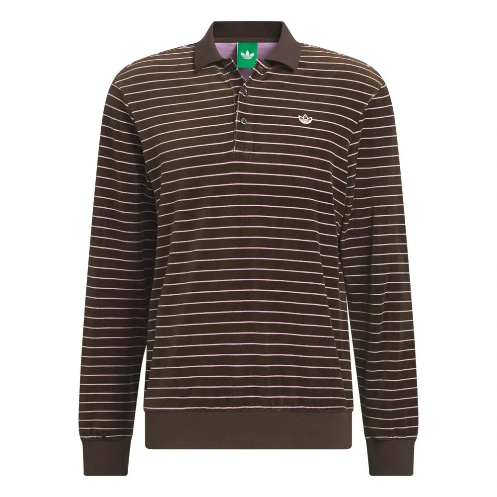 Adidas Originals Velour Long Sleeve Golf Polo