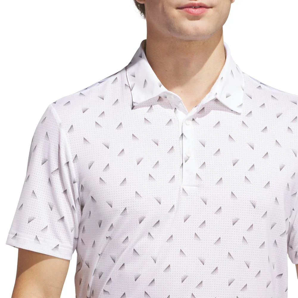 Adidas Ultimate365 Printed Slice Mesh Golf Polo - Image 5