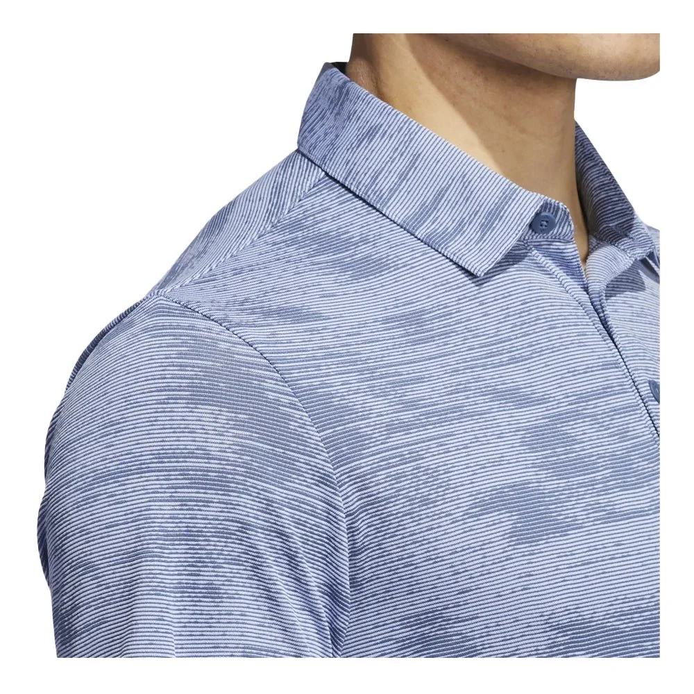 Adidas Ultimate365 Textured Stripe Golf Polo - Previous Season Style - Image 4