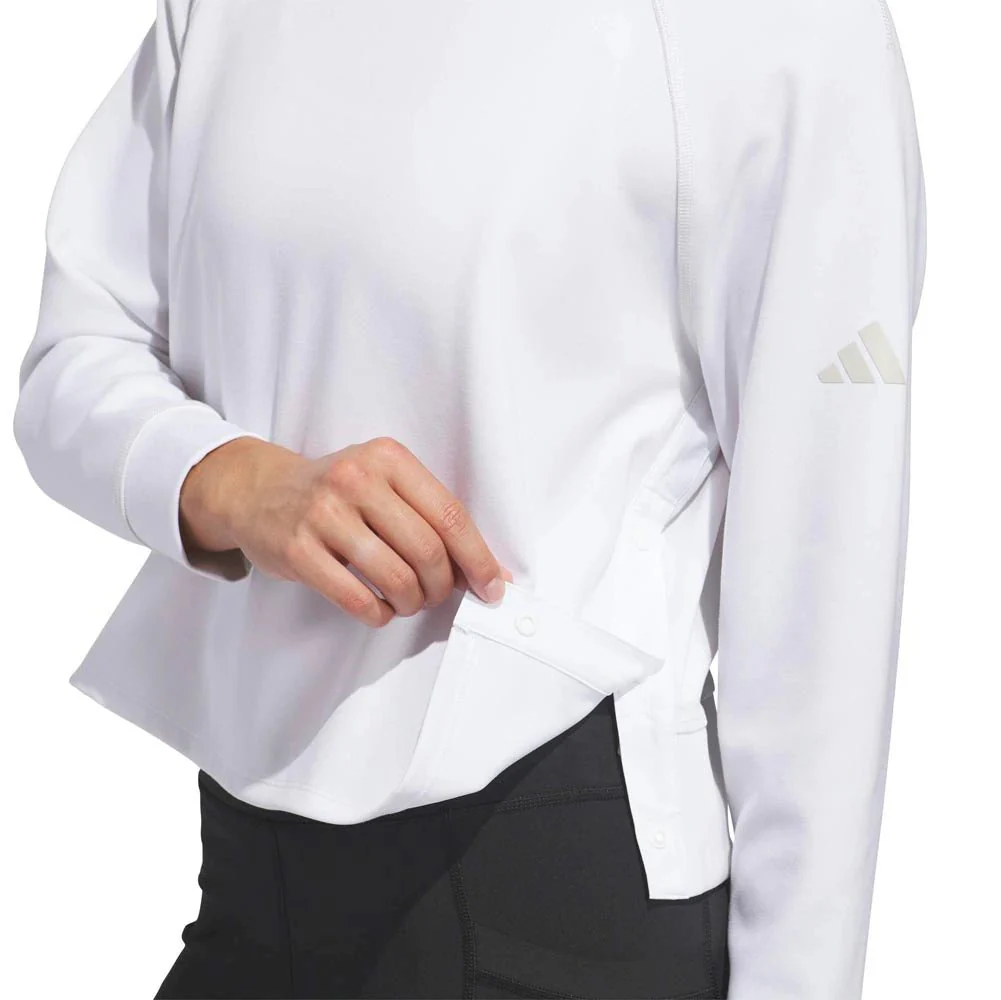 Adidas Women's Beyond The Course Side-Snap Crew Golf Layer - Image 10