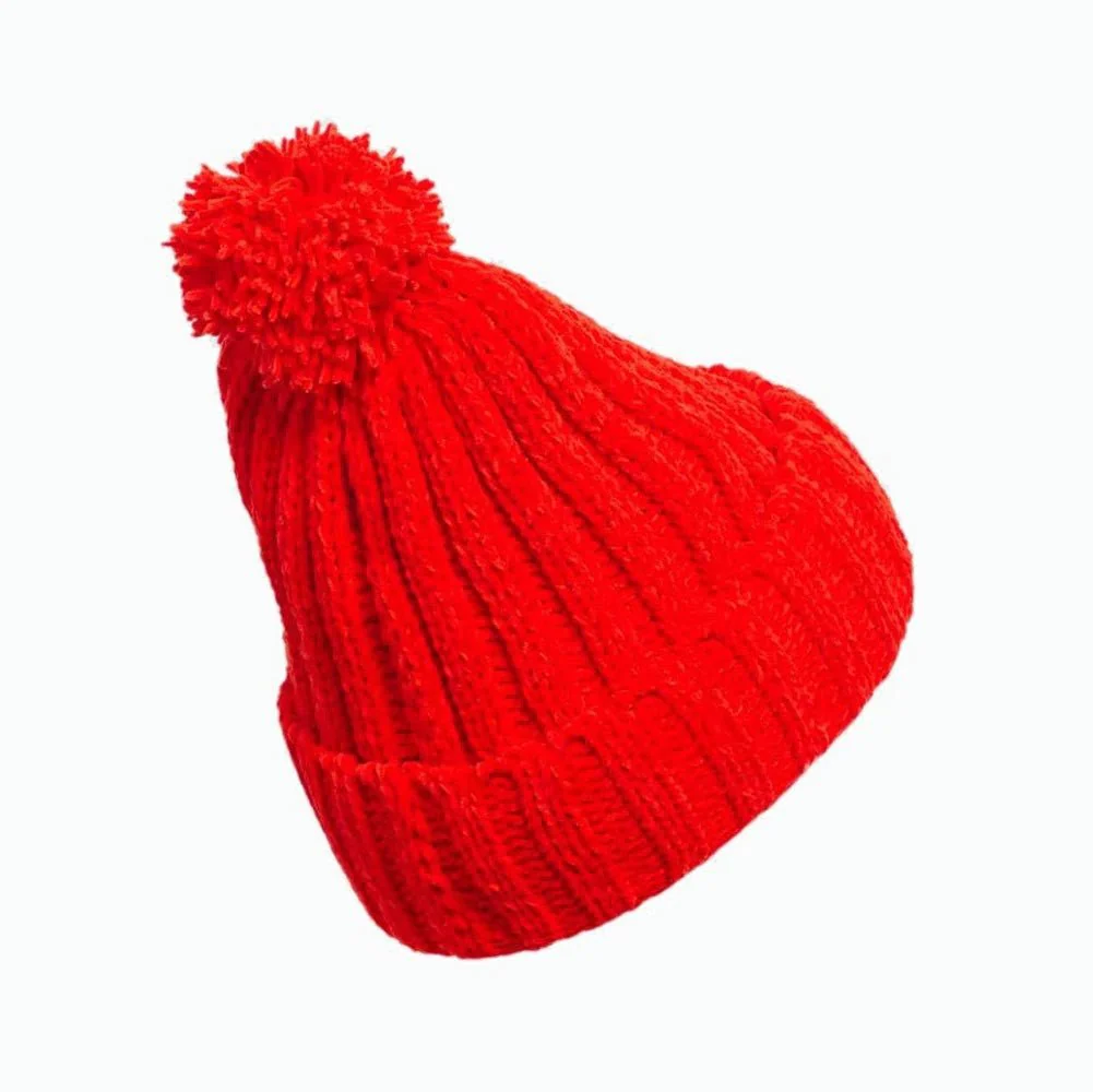 Adidas Women's Chenille Cableknit Pom Golf Beanie - Image 6