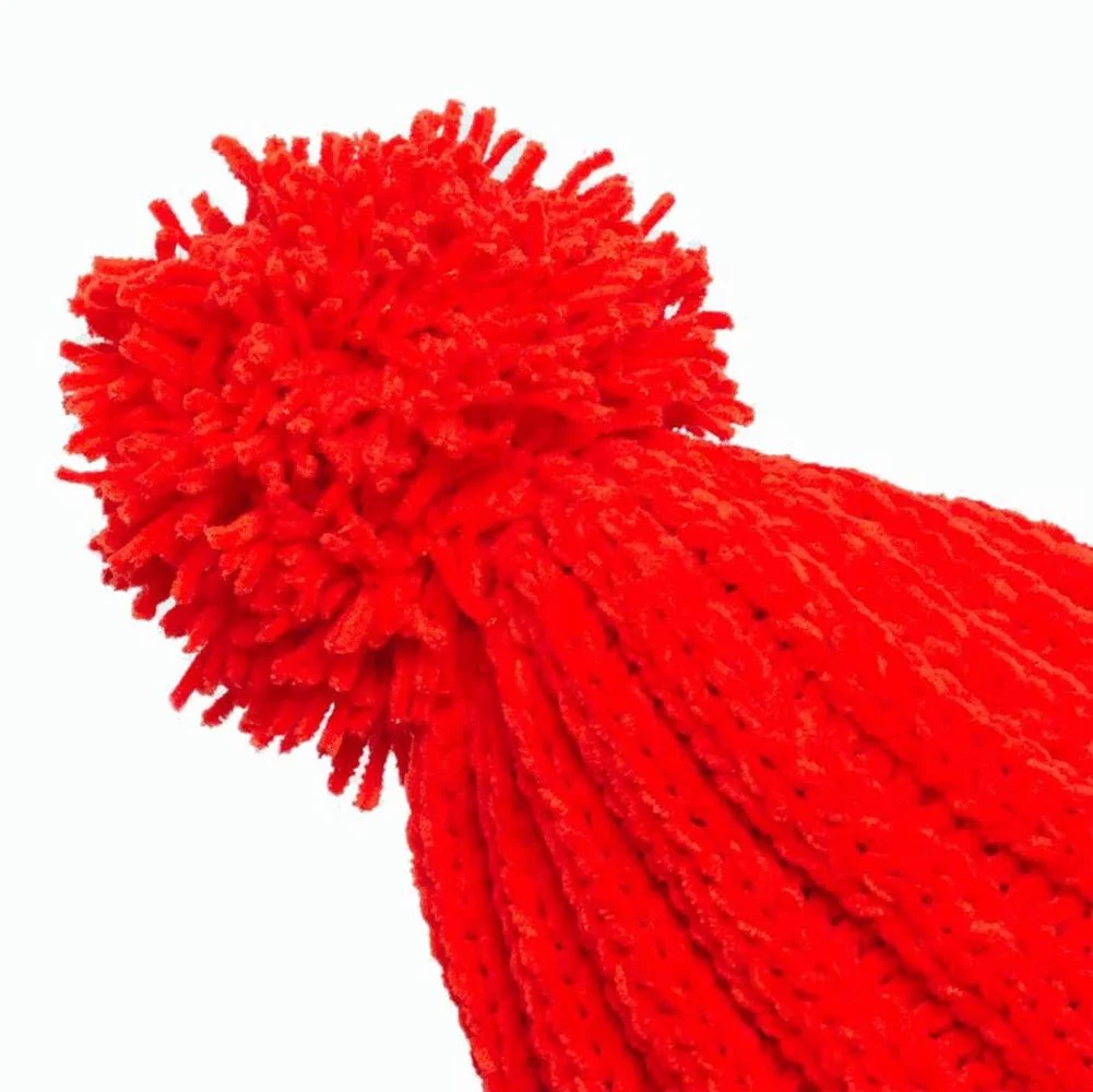 Adidas Women's Chenille Cableknit Pom Golf Beanie - Image 8