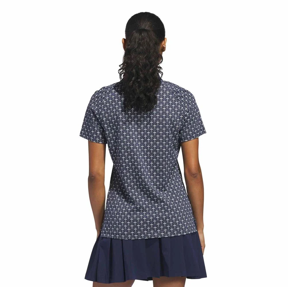 Adidas Women's Originals All Over Trefoil Golf Polo - Image 3