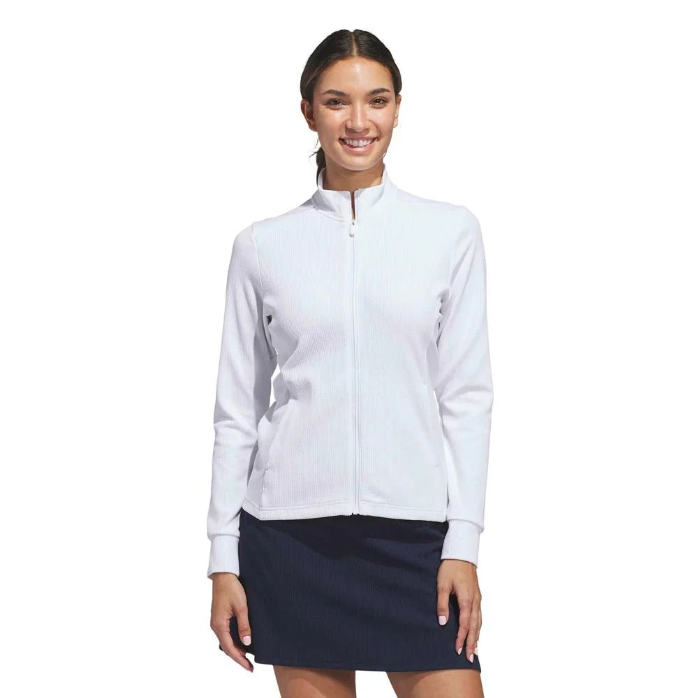 Adidas Women's Performance Texture Full-Zip Golf Jacket - Image 12
