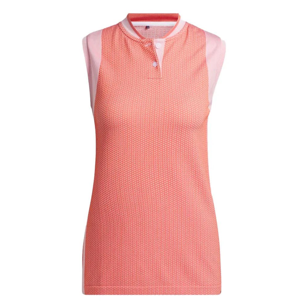 Adidas Women's Primeknit Sleeveless Golf Polo - Image 2