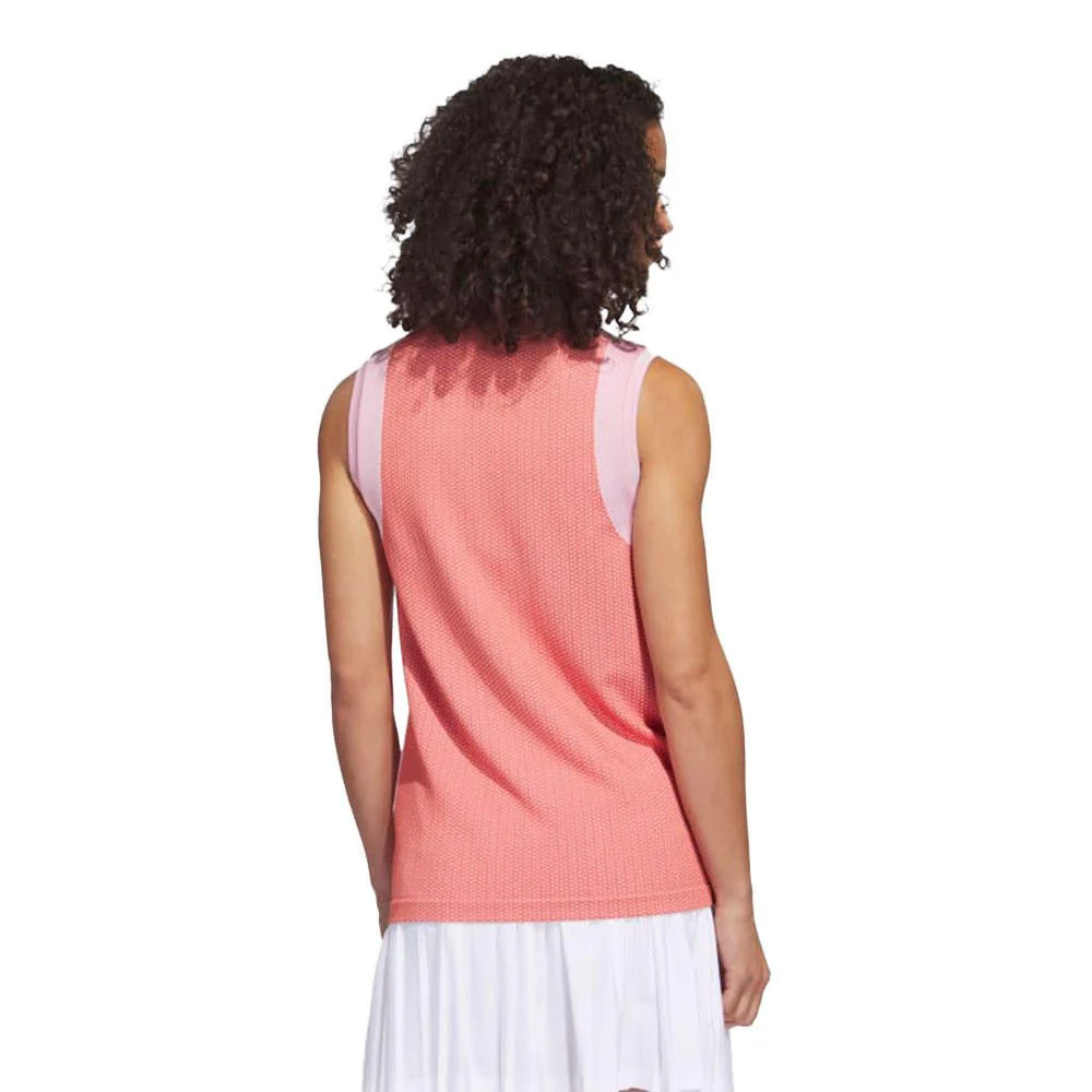 Adidas Women's Primeknit Sleeveless Golf Polo - Image 4