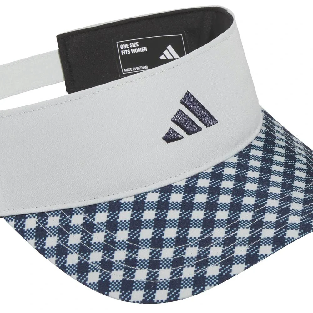 Adidas Women's Tour Gingham Golf Visor - Image 7