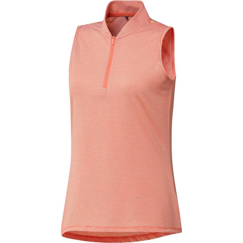 Adidas Women's Two Color Ottoman Sleeveless Polo - Image 10