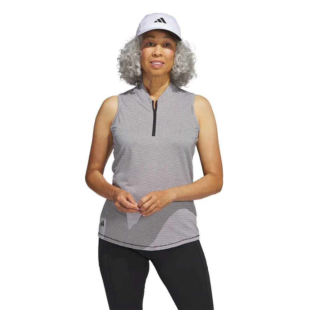 Adidas Women's Two Color Ottoman Sleeveless Polo - Image 2