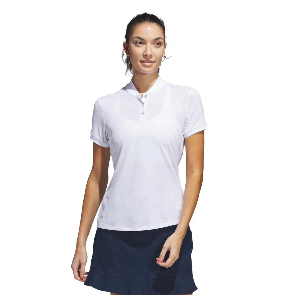 Adidas Women's Ultimate365 Diamond Jacquard Golf Polo - Image 2