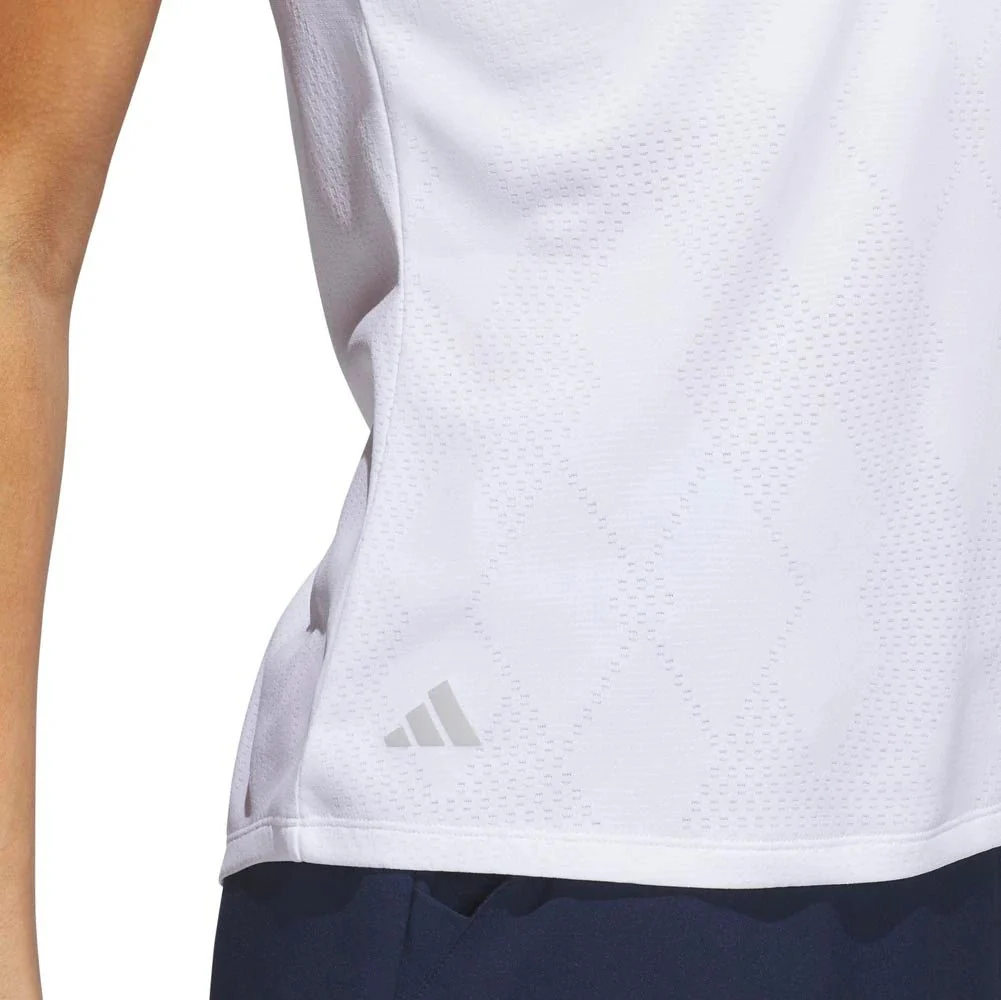 Adidas Women's Ultimate365 Diamond Jacquard Golf Polo - Image 5