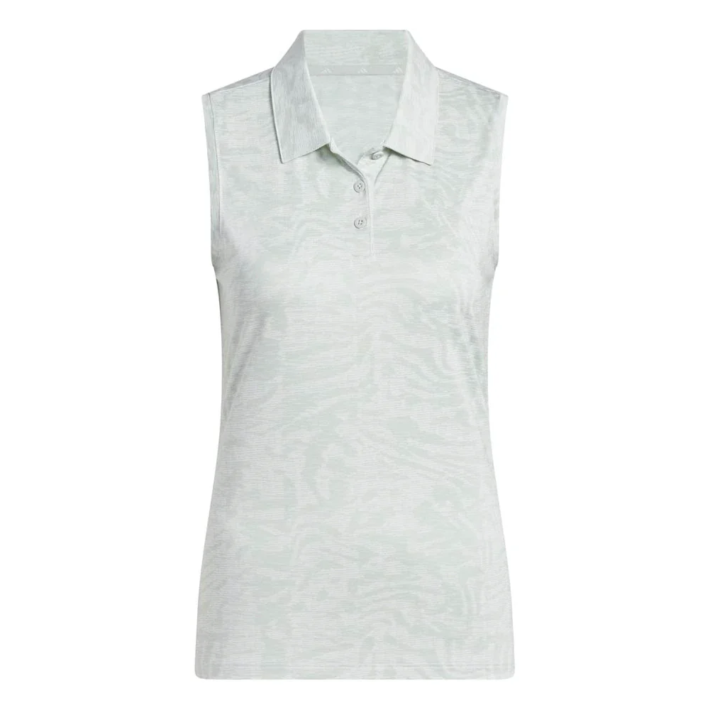 Adidas Women's Ultimate365 Jacquard Sleeveless Golf Polo