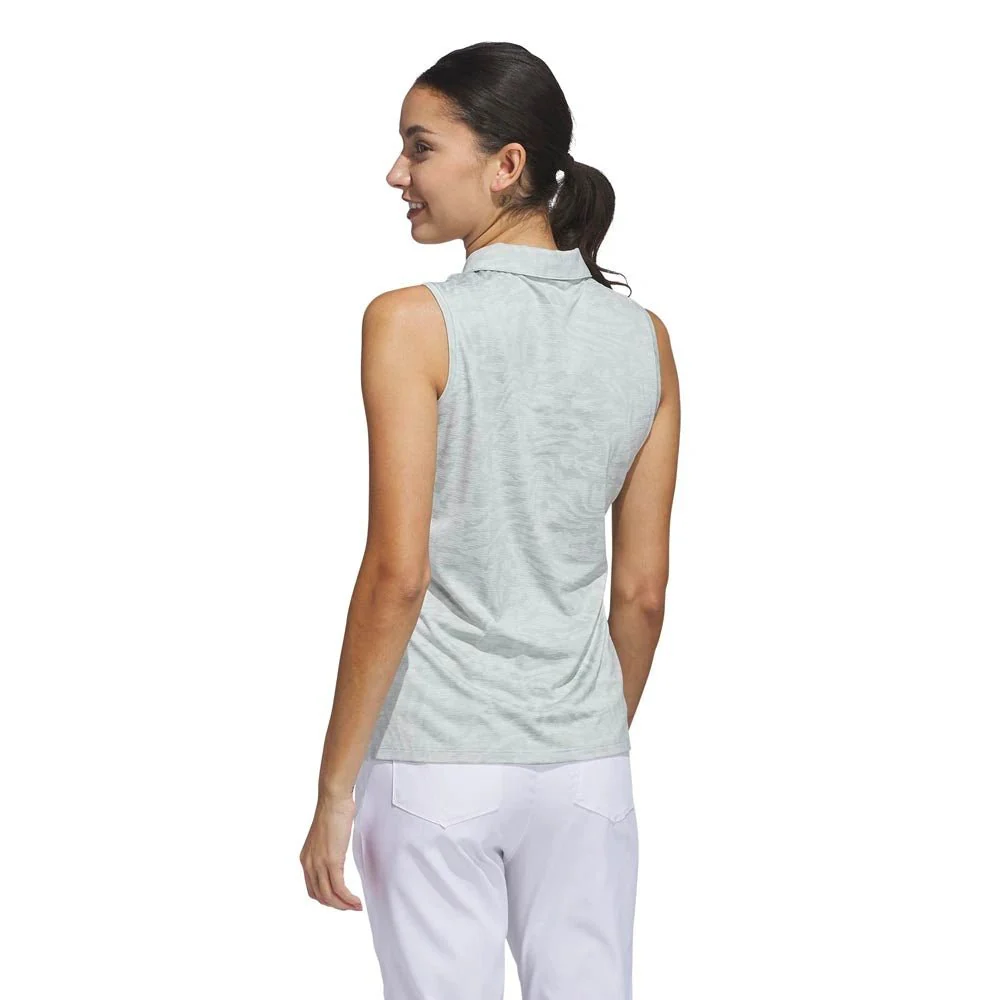 Adidas Women's Ultimate365 Jacquard Sleeveless Golf Polo - Image 3