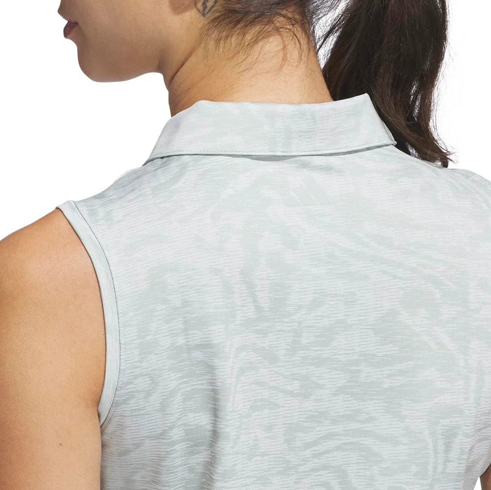 Adidas Women's Ultimate365 Jacquard Sleeveless Golf Polo - Image 5