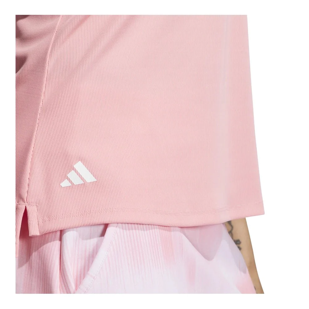 Adidas Women's Ultimate365 Low-Crew Mock Neck Sleeveless Golf Polo - Image 3