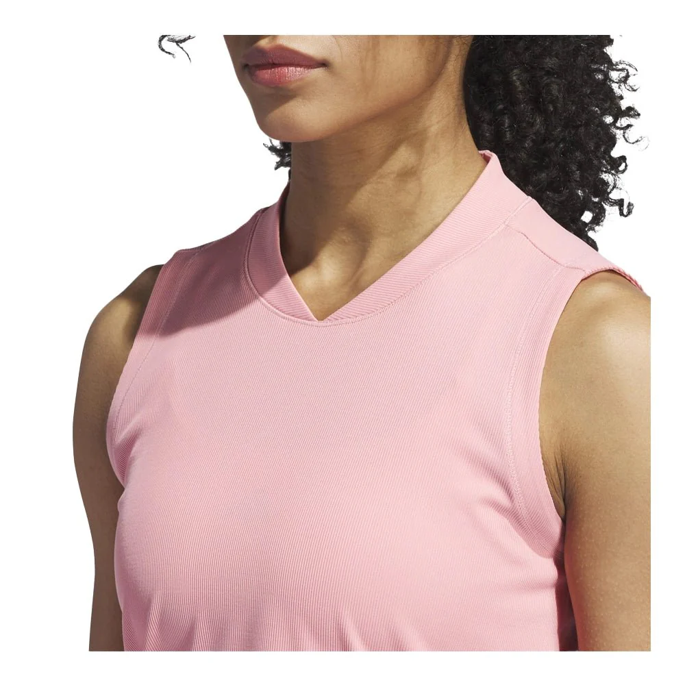 Adidas Women's Ultimate365 Low-Crew Mock Neck Sleeveless Golf Polo - Image 4