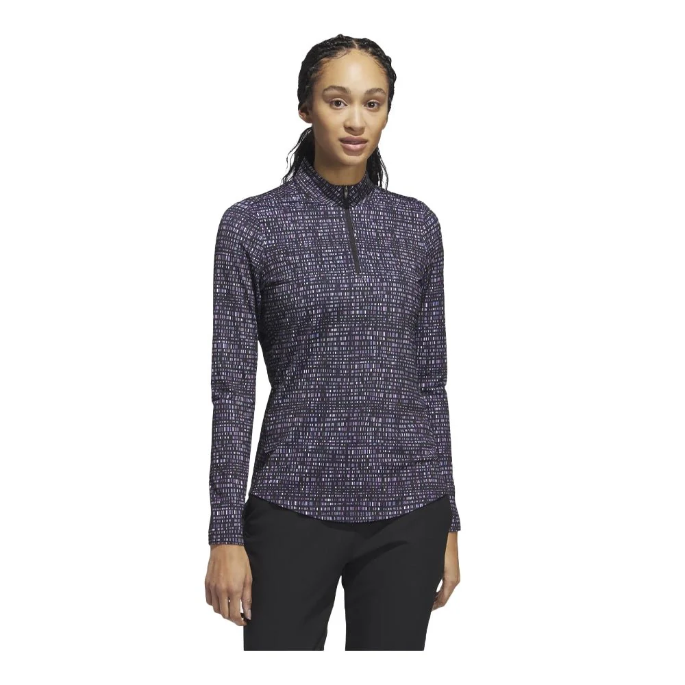 Adidas Women's Ultimate365 Printed 1/4 Zip Golf Mock - 2024