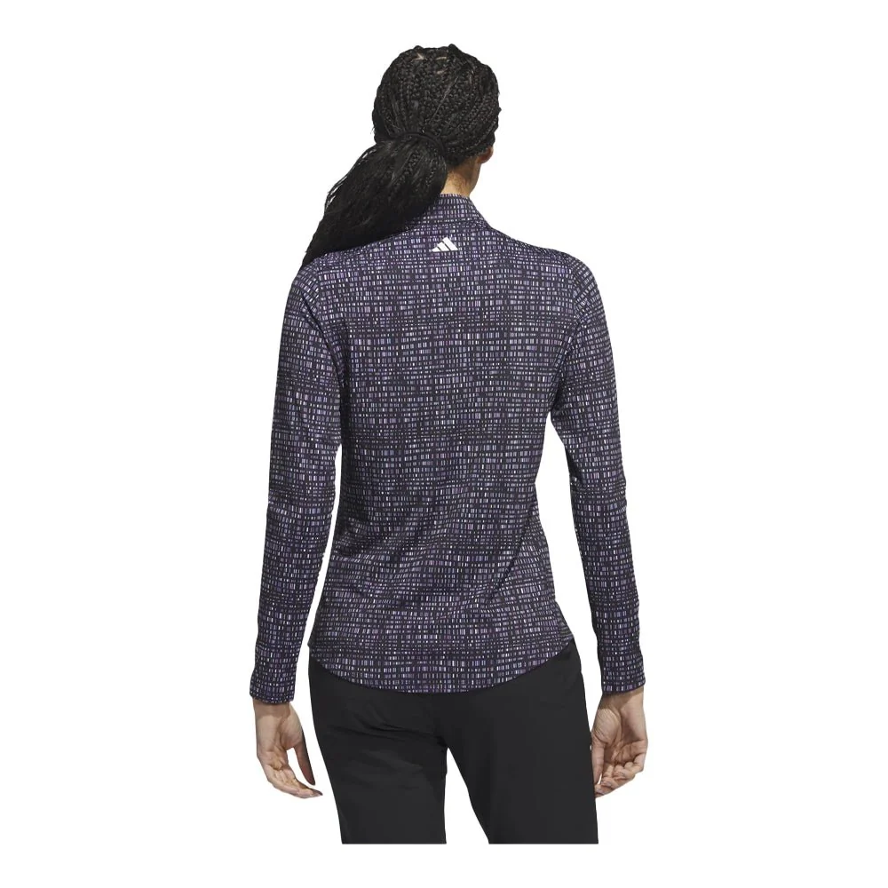 Adidas Women's Ultimate365 Printed 1/4 Zip Golf Mock - 2024 - Image 2