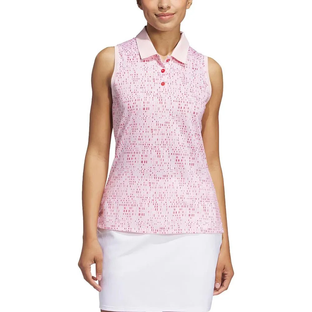 Adidas Women's Ultimate365 Printed Sleeveless Golf Polo - 2024