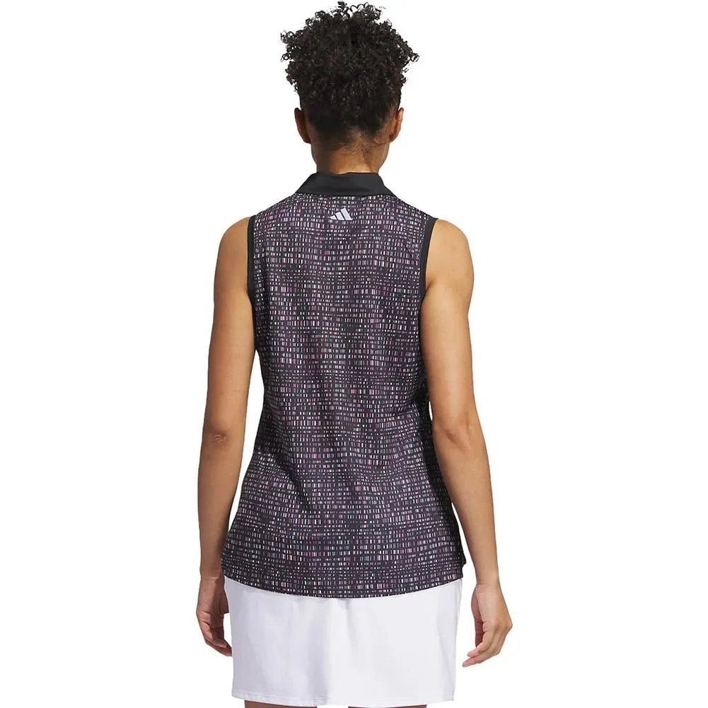 Adidas Women's Ultimate365 Printed Sleeveless Golf Polo - 2024 - Image 10