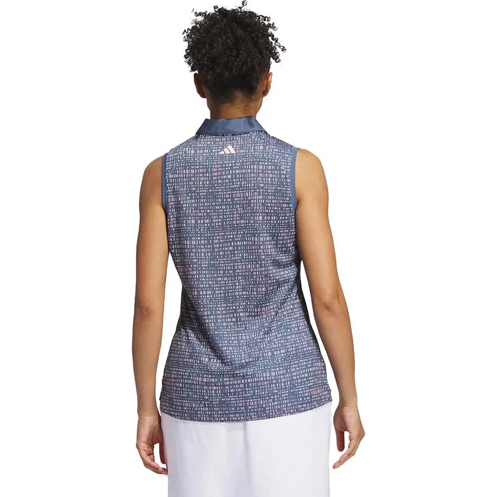 Adidas Women's Ultimate365 Printed Sleeveless Golf Polo - 2024 - Image 12