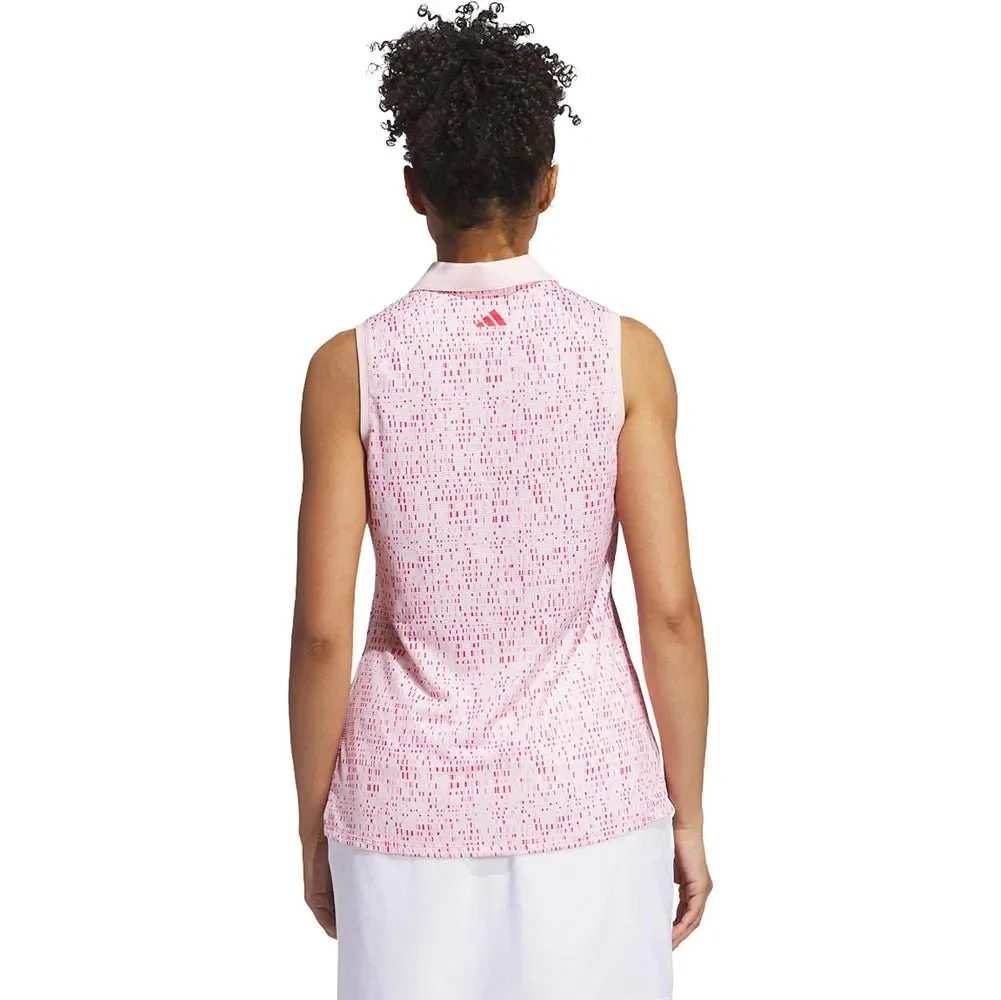 Adidas Women's Ultimate365 Printed Sleeveless Golf Polo - 2024 - Image 2