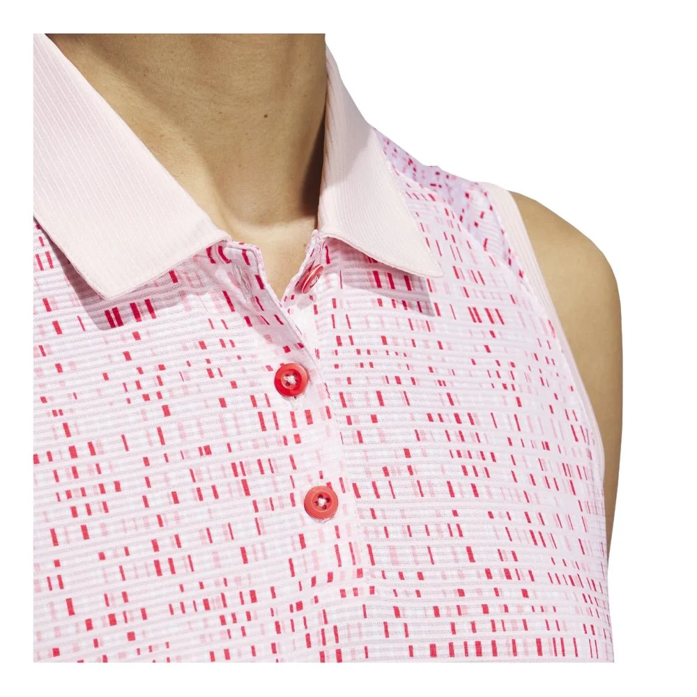 Adidas Women's Ultimate365 Printed Sleeveless Golf Polo - 2024 - Image 3