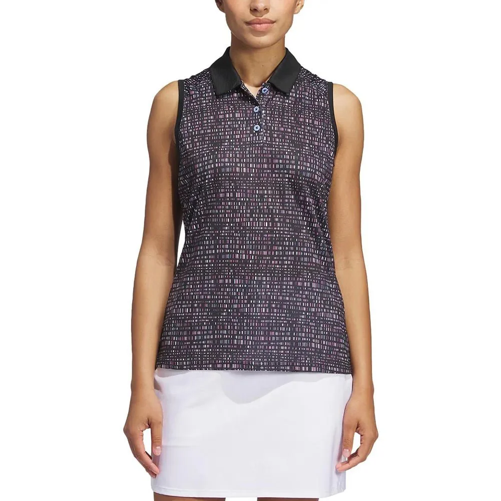 Adidas Women's Ultimate365 Printed Sleeveless Golf Polo - 2024 - Image 7