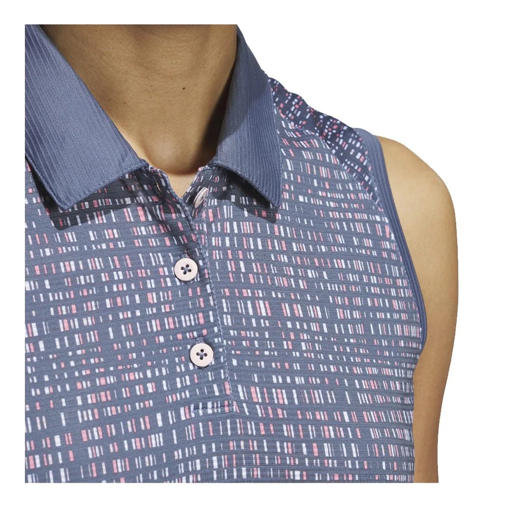 Adidas Women's Ultimate365 Printed Sleeveless Golf Polo - 2024 - Image 8