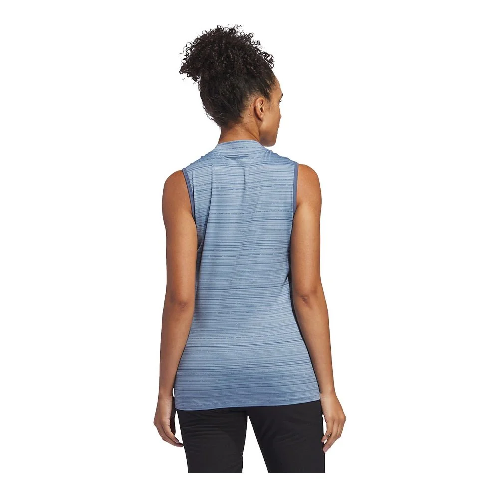 Adidas Women's Ultimate365 Stripe Sleeveless Golf Polo - Image 2