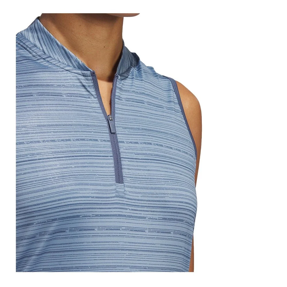 Adidas Women's Ultimate365 Stripe Sleeveless Golf Polo - Image 3