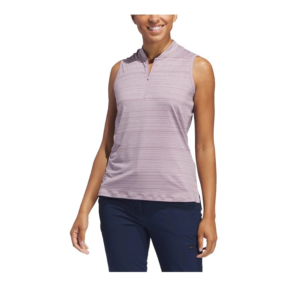 Adidas Women's Ultimate365 Stripe Sleeveless Golf Polo - Image 5
