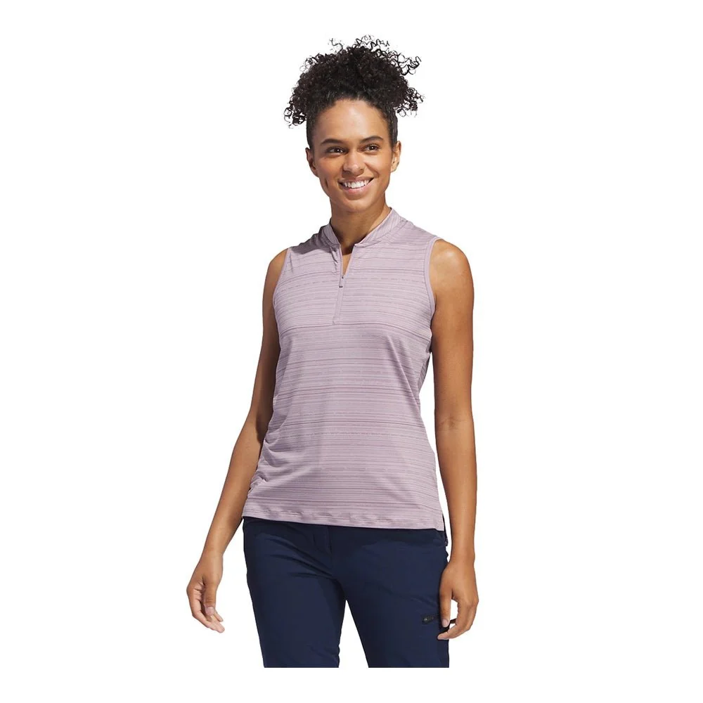 Adidas Women's Ultimate365 Stripe Sleeveless Golf Polo - Image 7