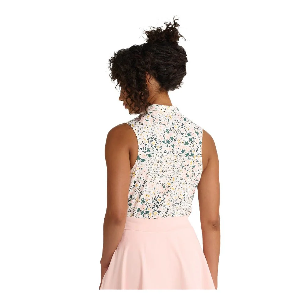 Bad Birdie Women's Daisy Paisley Blade Collar Sleeveless Polo - Image 3