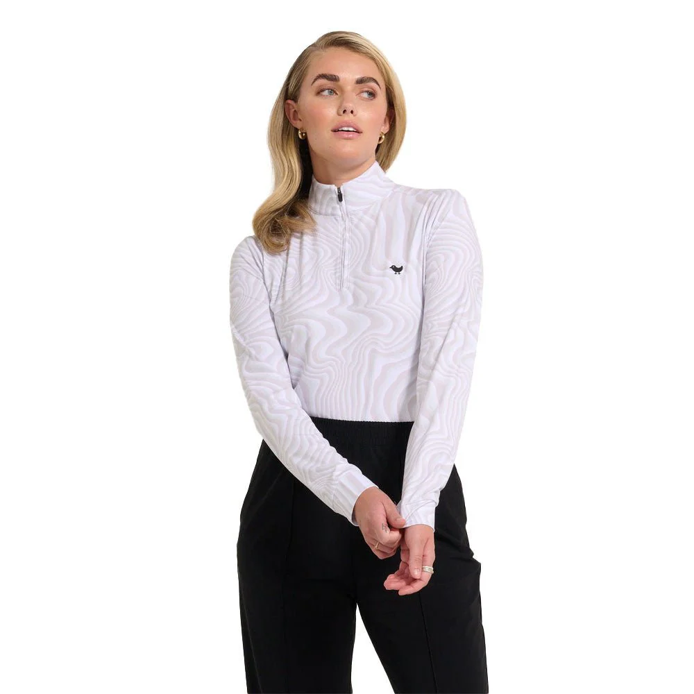 Bad Birdie Women's Printed Quarterzip - Yung Wavy