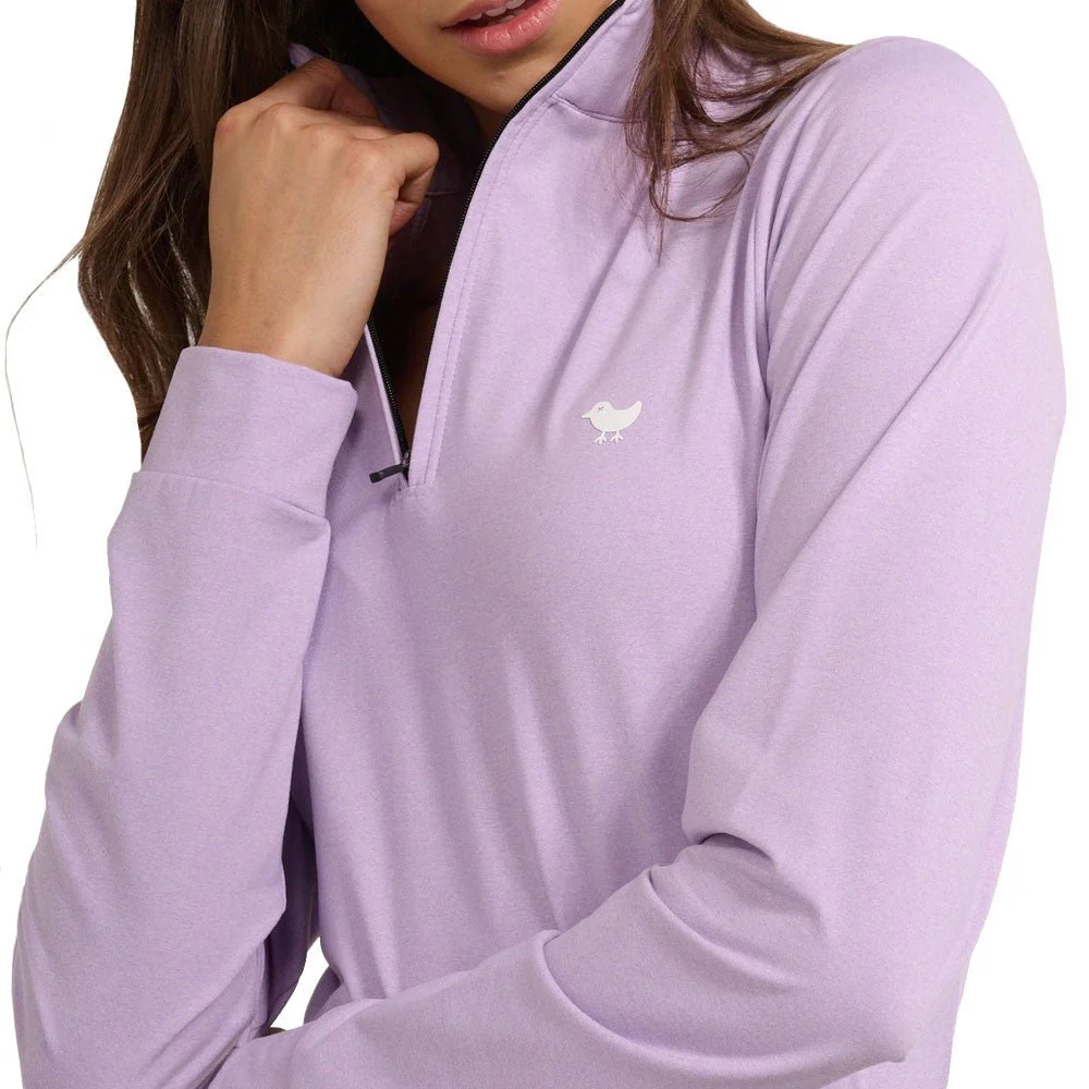 Bad Birdie Women's Purple Rose Quarterzip - Image 3