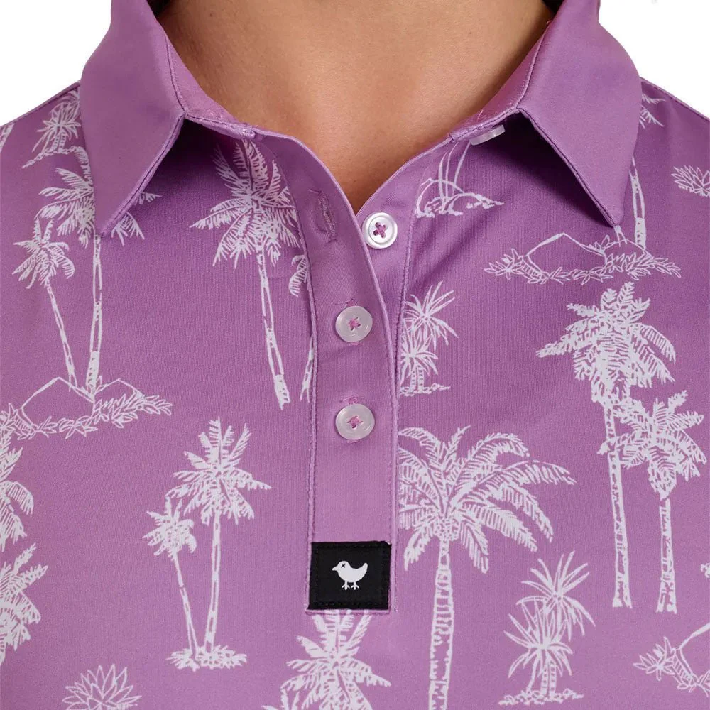 Bad Birdie Women's Purple Thermal Polo - Image 2