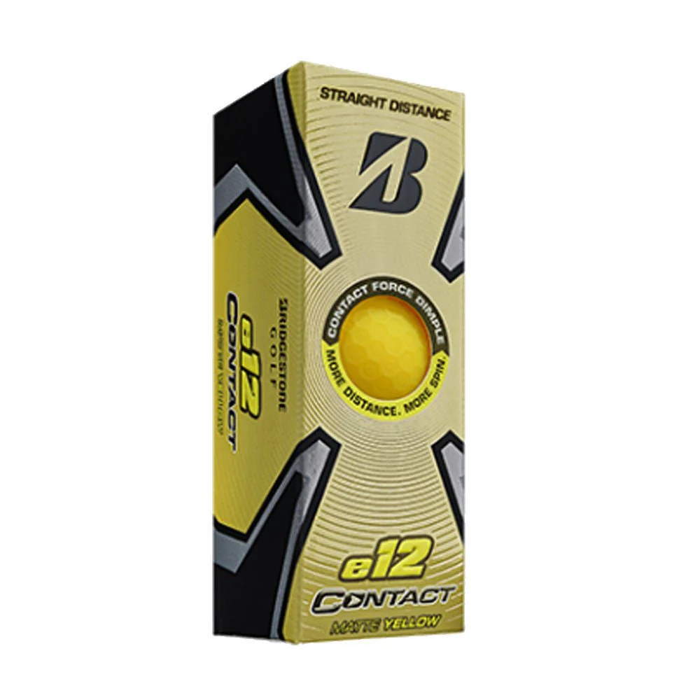 Bridgestone e12 Contact Golf Balls - Matte Yellow - 2023 - Image 2