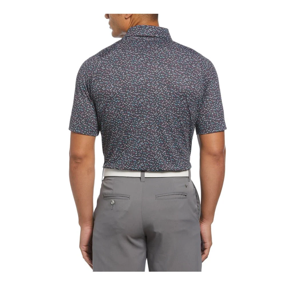 Callaway Big & Tall All-Over Chev Confetti Print Golf Polo - Image 2
