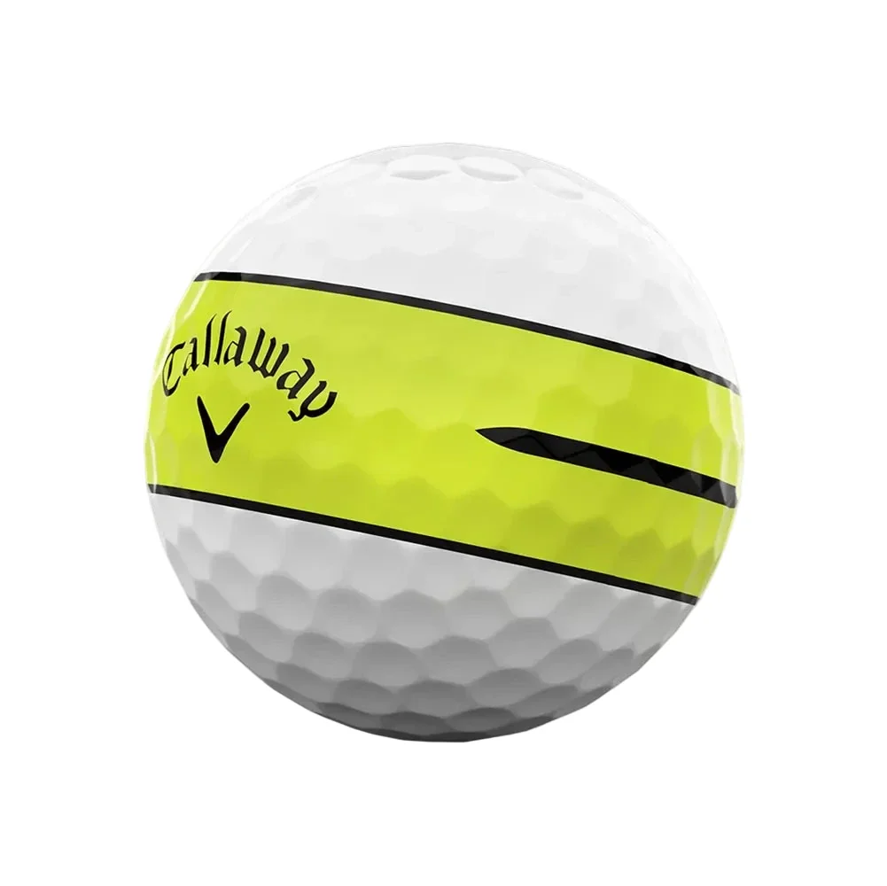 Callaway Chrome Soft 360 Stripe Golf Balls - Yellow - Image 3
