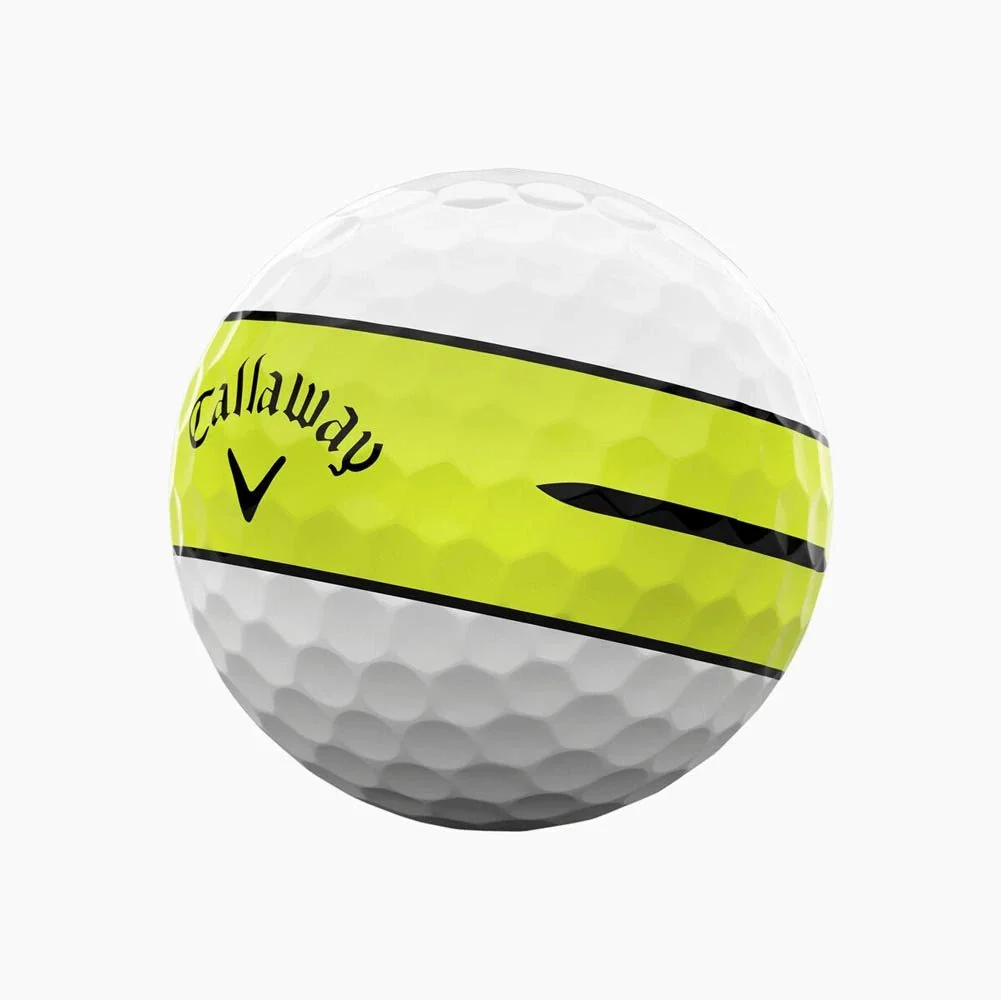 Callaway Chrome Soft 360 Stripe Golf Balls - Yellow - Prior Generation - Image 2