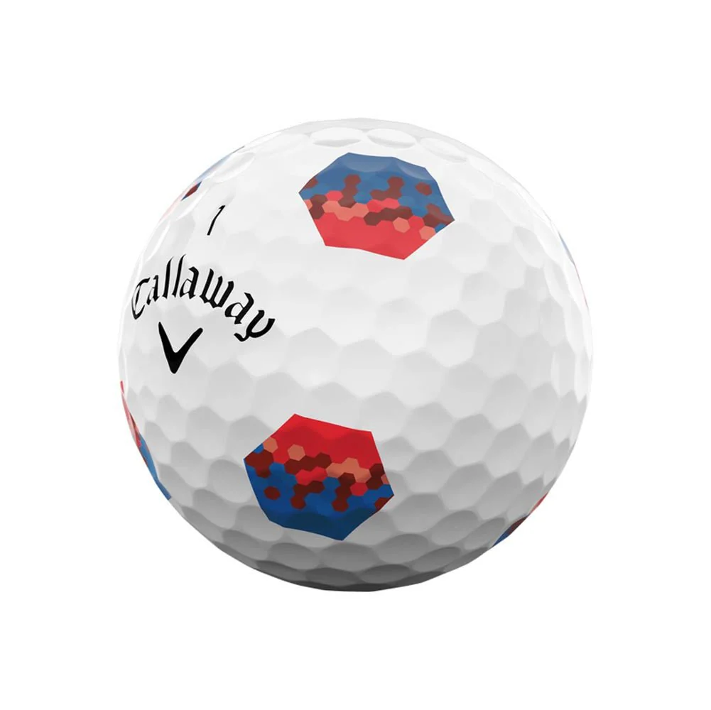 Callaway Chrome Soft TruTrack Golf Balls - Blue/Red - 2024 - Image 2