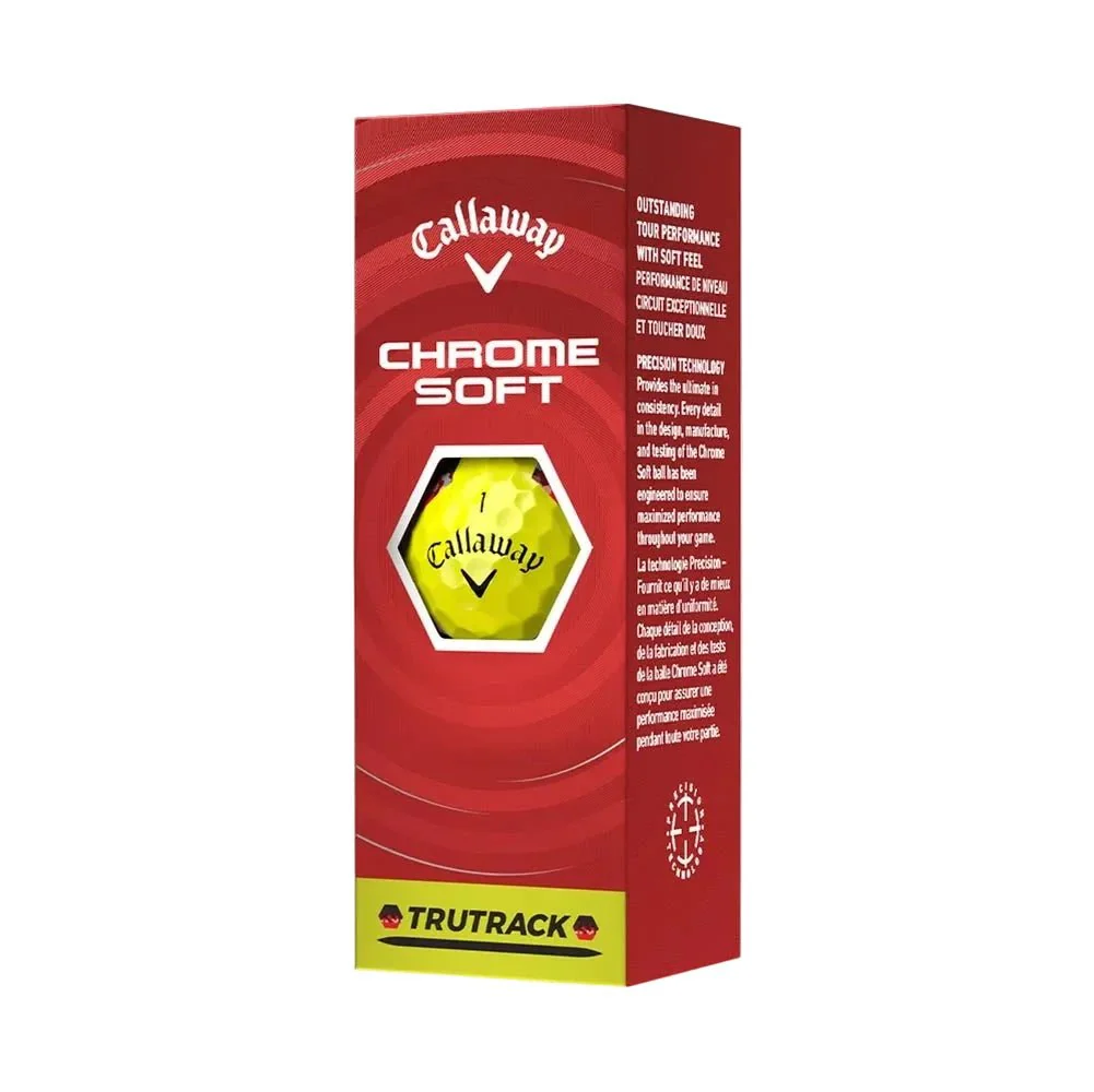 Callaway Chrome Soft TruTrack Golf Balls - Yellow - Image 4