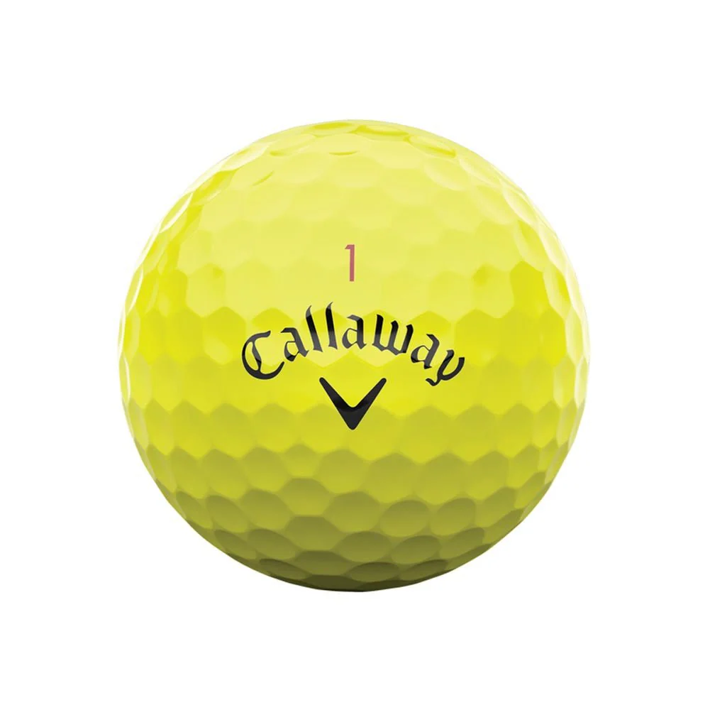 Callaway Chrome Tour Golf Balls - Yellow - 2024 - Image 3